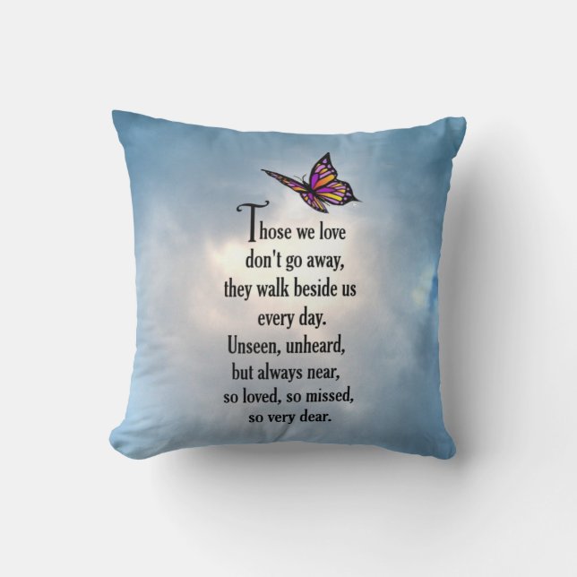 Butterfly "So Loved" Throw Pillow (Front)