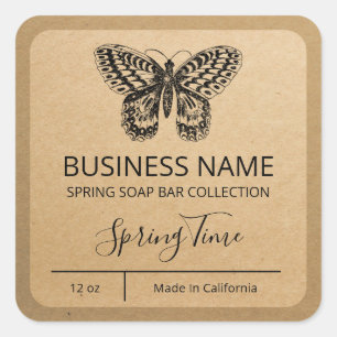 Butterfly Soap Bar Labels