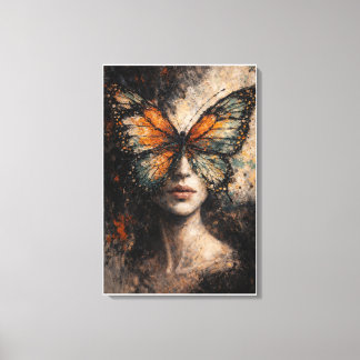 Butterfly Soul | Contemporary Butterfly Portrait Canvas Print