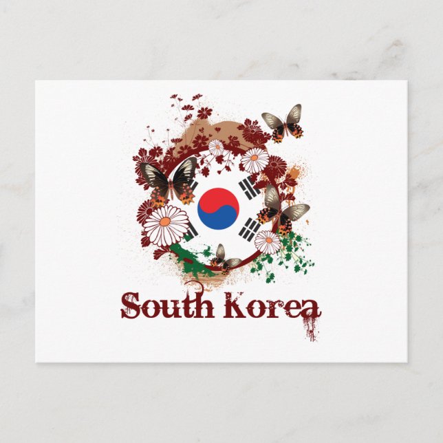 Butterfly South Korea Postcard (Front)