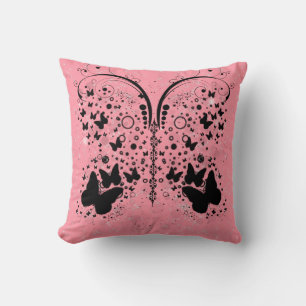 Butterfly Sparkles DUSTY ROSE Pillow