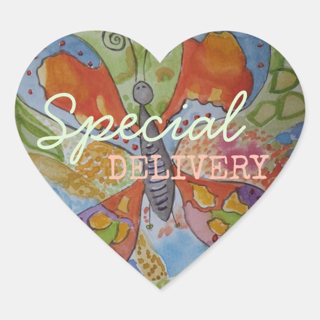 Butterfly Special Delivery Stickers (Front)