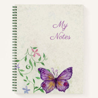 Butterfly Spiral Notebook