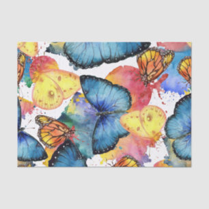 Butterfly Splash Colourful Decoupage  Tissue Paper