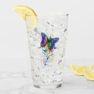 Butterfly splatter glass