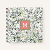 Butterfly Spring Floral Monogram