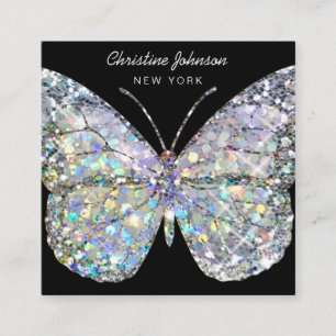  butterfly square business card