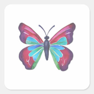 Butterfly Square Sticker