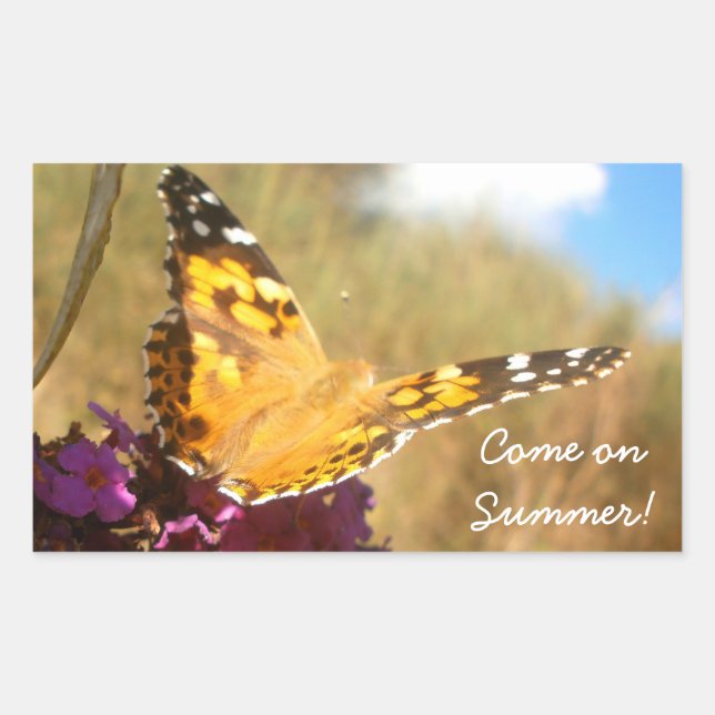 Butterfly. Sticker (Front)