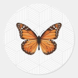 BUTTERFLY STICKER01 CLASSIC ROUND STICKER