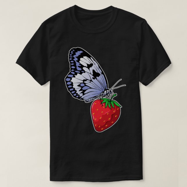 Butterfly Strawberry T-Shirt (Design Front)
