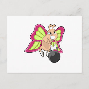 Butterfly Strength training Dumbbell Postcard