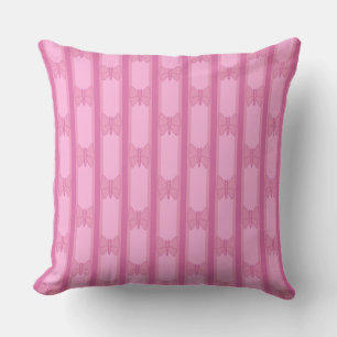 Butterfly Striped Throw Pillow
