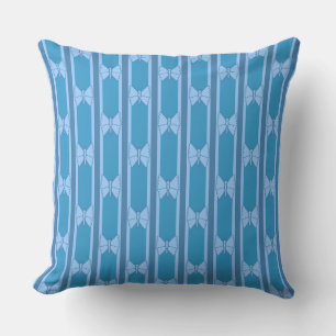 Butterfly Striped Throw Pillow