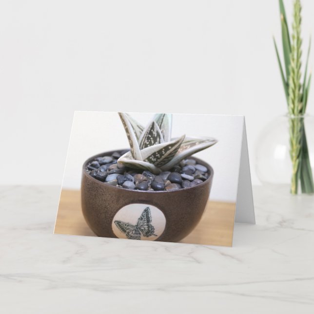 Butterfly Succulent Notecard by Succulent Designs (Front)