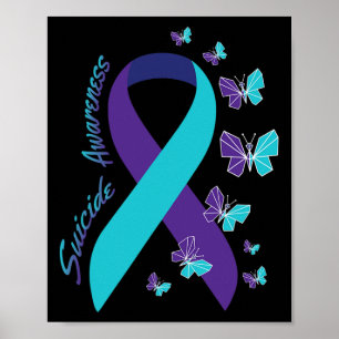 Butterfly Suicide Awareness Mental Health  Poster