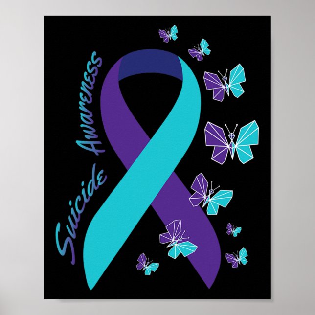 Butterfly Suicide Awareness Mental Health  Poster (Front)