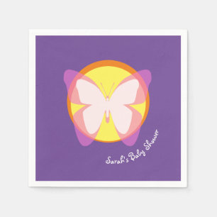Butterfly & Sun Watercolour style (Party Napkins) Napkin