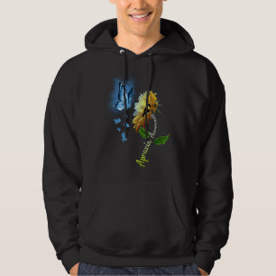 Butterfly Sunflower Apraxia Awareness Hoodie