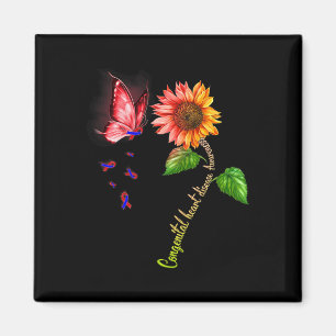 Butterfly Sunflower Congenital Heart Disease Aware Magnet