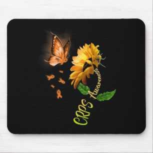 Butterfly Sunflower Crps Awareness Mouse Pad
