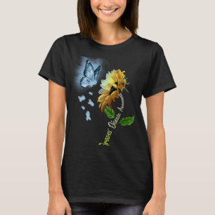 Butterfly Sunflower Graves' Disease Awareness T-Shirt