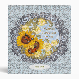 Butterfly Sunflower Mom binder