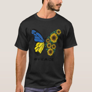 Butterfly Sunflower, # Peace T-Shirt