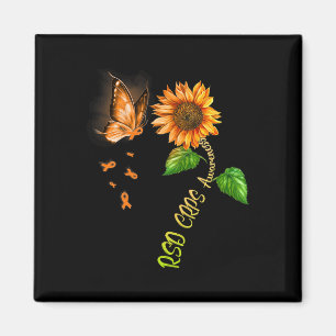 Butterfly Sunflower Rsd Crps Awareness Magnet