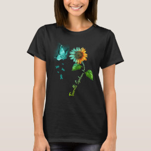 Butterfly Sunflower Tourette Syndrome Awareness T-Shirt
