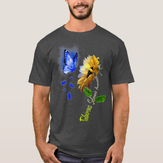 Butterfly Sunflower Tuberous Sclerosis Awareness T-Shirt