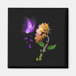 Butterfly Sunflower Turner Syndrome Awareness Magnet
