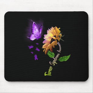 Butterfly Sunflower Turner Syndrome Awareness  Mouse Pad