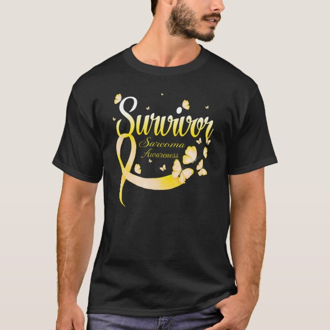Butterfly Survivor Sarcoma Awareness T-Shirt (Front)