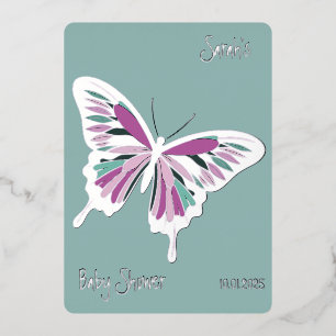 Butterfly Sweet Palette Baby Shower silver 