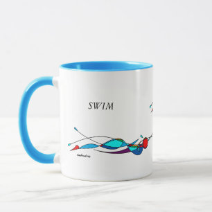 Butterfly Swim Line and Colour Mug