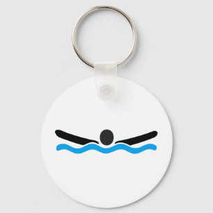 butterfly swimming keychain