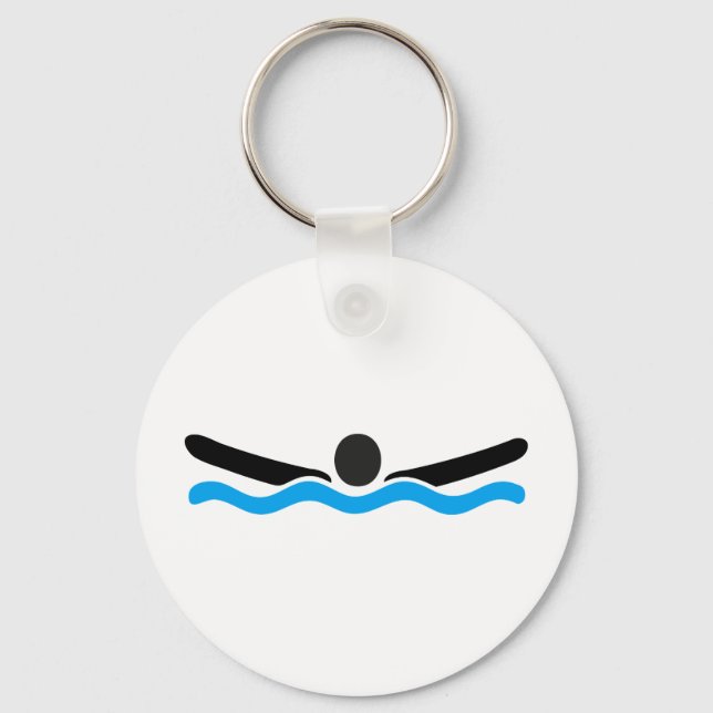 butterfly swimming keychain (Front)