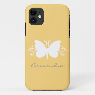Butterfly Swirl CM ID iPhone 5 Case, Yellow 11 Case