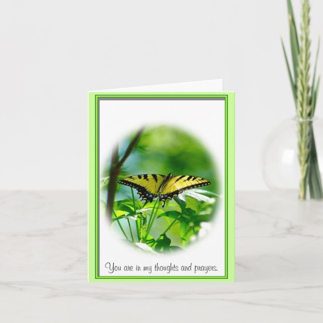 Butterfly Sympathy Note Card (Front)