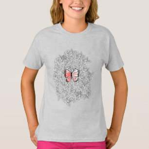 Butterfly T-Shirt Roses