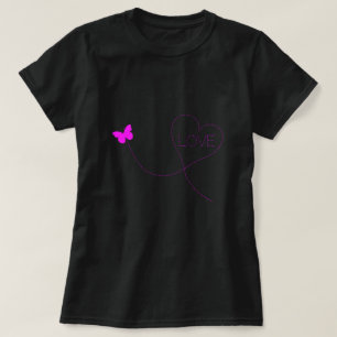 Butterfly T-Shirt with Heart - Love