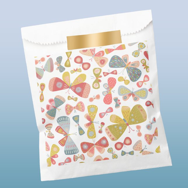 Butterfly Tango Favour Bag (Butterfly pattern fun favor bag)