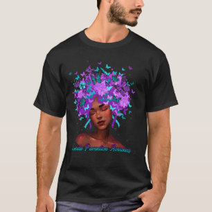 Butterfly Teal And Purple Suicide Prevention Aware T-Shirt