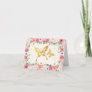 Butterfly Thank You Card