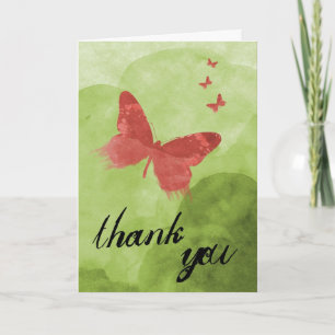 Butterfly thank you card