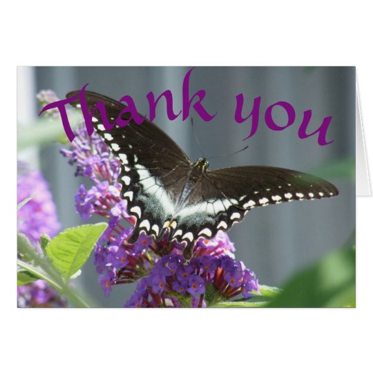 Butterfly Thank you card