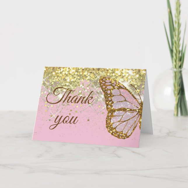butterfly  thank you card (Front)