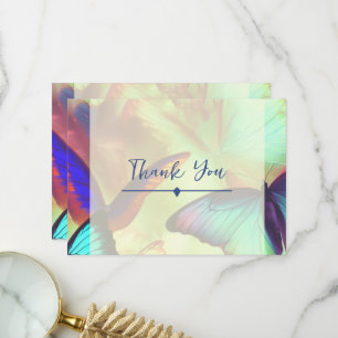 Butterfly Thank You Card Flat Option