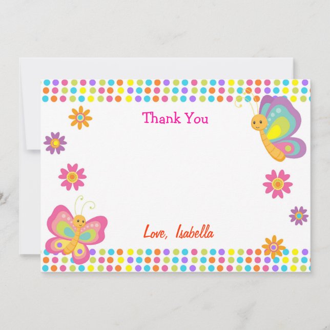 Butterfly Thank You Cards (Front)